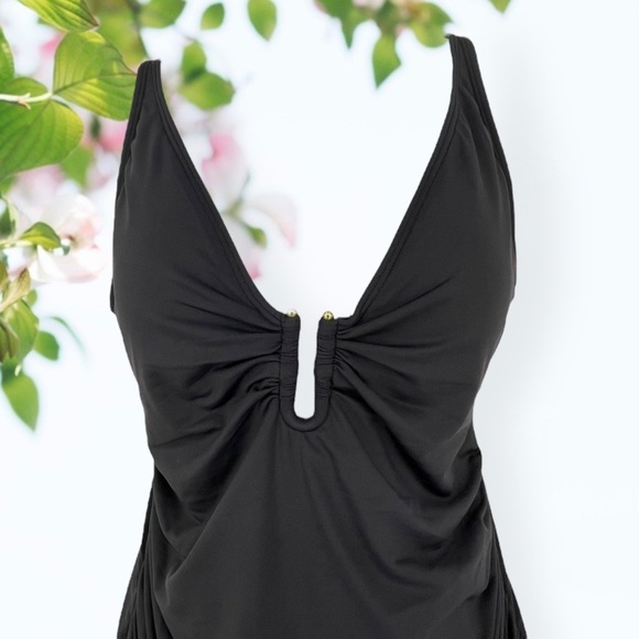 BLEU Rod Beattie Tankini with Gold Accents Size 8 - Picture 4 of 8